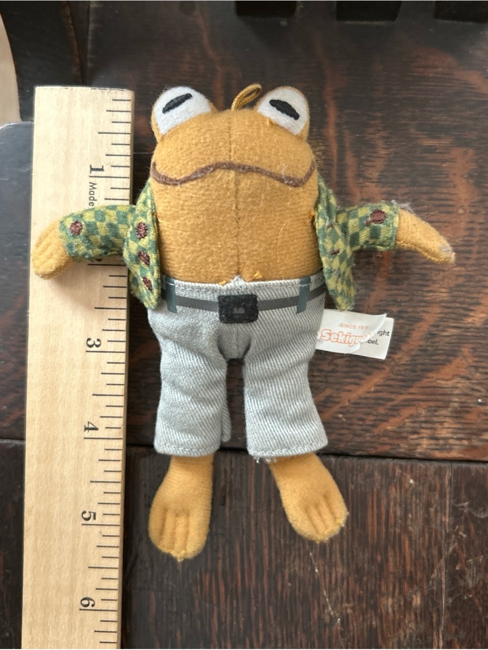 Sekiguchi Frog and Toad Gamakun Mascot Plush Keychain Japan - Picture 5 of 5